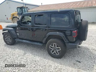 2024 Jeep Wrangler Sahara with VIN 1C4PJXEG0RW335831, listed as a Copart auction lot 61973055 with 15,785 mi miles and Salvage title. Bid and sale history available at DreamBid. Image 2.