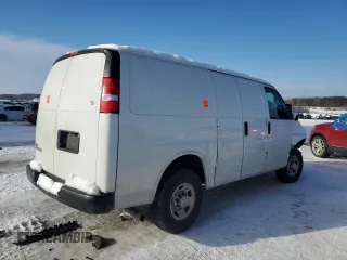 2023 Chevrolet Express Cargo z VIN 1GCWGAFP5P1180905, wystawiony jako Copart lot #87729115 z przebiegiem Nie podano mil oraz Nie do naprawy • Non repairable. Historia ofert i sprzedaży dostępna na DreamBid. Obrazek 3.