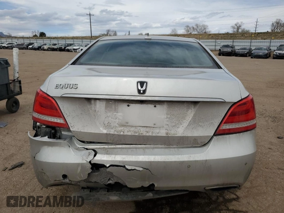 2014 Hyundai Equus Signature with VIN KMHGH4JH1EU078527, listed as a Copart auction lot 51106305 with Not Provided miles and Salvage Title. Bid and sale history available at DreamBid. Image 6.