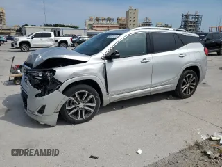 2019 GMC Terrain Denali z VIN 3GKALSEX5KL118584, wystawiony jako Copart lot #65197415 z przebiegiem Nie podano mil oraz Szkoda całkowita • Salvage title. Historia ofert i sprzedaży dostępna na DreamBid. Obrazek 1.