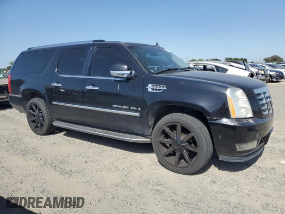 2007 Cadillac Escalade ESV with VIN 1GYFK66827R193613, listed as a Copart auction lot 54073125 with 214,923 mi miles and Salvage Title. Bid and sale history available at carsss.com. Image 4.