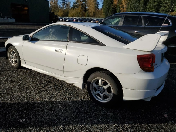 2002 Toyota Celica GT with VIN JTDDR32T220142482, listed as a Copart auction lot 77912724 with 224,190 mi miles and Salvage Title. Bid and sale history available at carsss.com. Image 2.