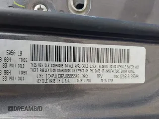 2018 Jeep Cherokee Latitude with VIN 1C4PJLCB2JD595549, listed as a IAAI auction lot 42132845 with 139,819 mi miles and . Bid and sale history available at DreamBid. Image 9.