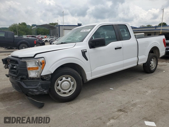 2021 Ford F-150 XL with VIN 1FTEX1CB8MKD88951, listed as a Copart auction lot 64674024 with 100,886 mi miles and Salvage title. Bid and sale history available at DreamBid. Image 1.