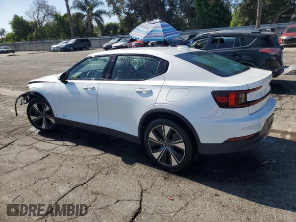 2023 Polestar 2 with VIN YSMEG3KA9PL124709, listed as a Copart auction lot 56132155 with 54,255 mi miles and Clean Title. Bid and sale history available at DreamBid. Image 2.