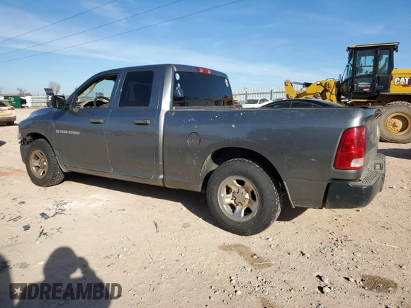 2012 Ram 1500 ST with VIN 1C6RD6FK5CS116592, listed as a Copart auction lot 87639065 with 191,985 mi miles and Clean title. Bid and sale history available at DreamBid. Image 2.