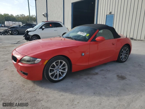 2006 BMW Z4 3.0i with VIN 4USBU33516LW68185, listed as a Copart auction lot 47861805 with 78,276 mi miles and Clean Title. Bid and sale history available at carsss.com. Image 1.