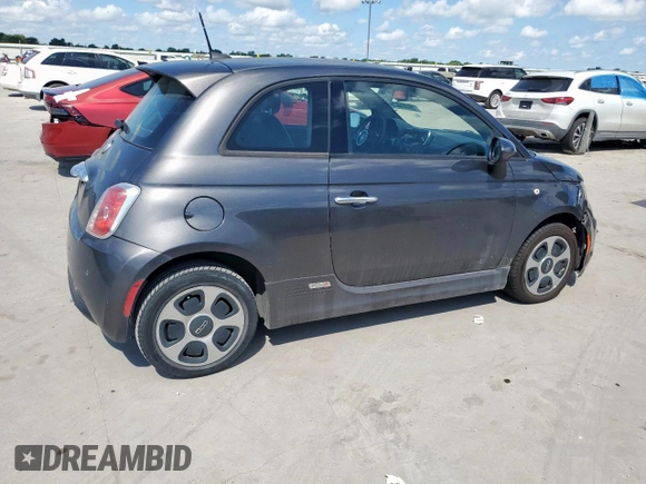 2016 FIAT 500e with VIN 3C3CFFGE3GT221786, listed as a Copart auction lot 59161025 with Not provided miles and Salvage title. Bid and sale history available at DreamBid. Image 3.