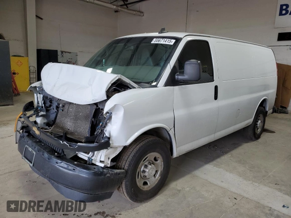 2023 Ford Transit Cargo with VIN 1FTBR1C84PKA17131, listed as a Copart auction lot 54901755 with 85,188 mi miles and Salvage title. Bid and sale history available at DreamBid. Image 1.