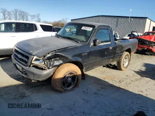 2000 Ford Ranger XL with VIN 1FTYR10V9YPA13861, listed as a Copart auction lot 45864245 with 272,902 mi miles and Salvage Title. Bid and sale history available at carsss.com. Image 1.