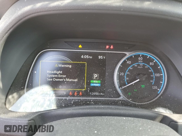 2022 Nissan LEAF SV Plus with VIN 1N4BZ1CV7NC555289, listed as a Copart auction lot 61406764 with 12,658 mi miles and Clean Title. Bid and sale history available at DreamBid. Image 9.