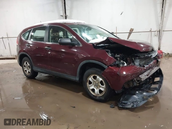 2014 Honda CR-V LX with VIN 5J6RM4H30EL047319, listed as a IAAI auction lot 41393975 with 76,124 mi miles. Bid and sale history available at carsss.com. Image 1.