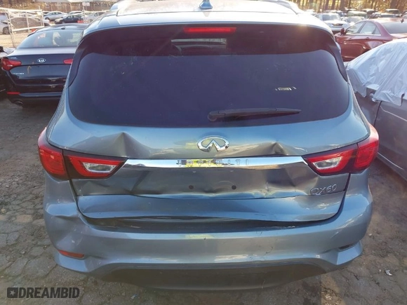 2017 Infiniti QX60 with VIN 5N1DL0MM1HC540050, listed as a IAAI auction lot 41832584 with 75,681 mi miles. Bid and sale history available at carsss.com. Image 6.