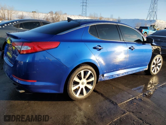2013 Kia Optima SX with VIN 5XXGR4A69DG130734, listed as a Copart auction lot 45190105 with 160,546 mi miles and Non Repairable. Bid and sale history available at carsss.com. Image 3.