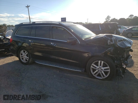 2016 Mercedes-Benz GL with VIN 4JGDF6EE2GA695847, listed as a Copart auction lot 75480934 with 143,445 mi miles and Salvage Title. Bid and sale history available at carsss.com. Image 4.
