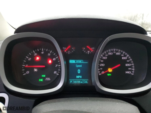 2015 Chevrolet Equinox LTZ with VIN 2GNFLHEK2F6264919, listed as a Copart auction lot 46449355 with 105,735 mi miles and Salvage Title. Bid and sale history available at carsss.com. Image 9.