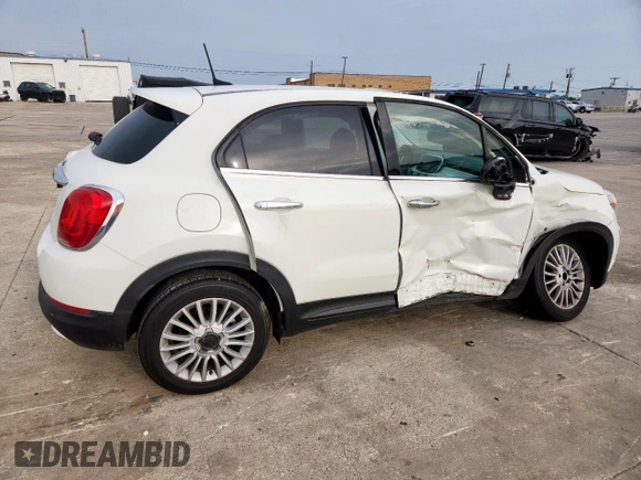 2018 FIAT 500X Lounge with VIN ZFBCFXDB9JP651302, listed as a Copart auction lot 59435875 with 63,186 mi miles and Salvage title. Bid and sale history available at DreamBid. Image 3.