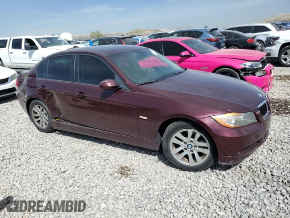2007 BMW 3 Series 328xi with VIN WBAVC73507KP35487, listed as a Copart auction lot 53204665 with Not provided miles and Salvage title. Bid and sale history available at DreamBid. Image 4.