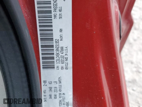 2008 Chrysler Sebring LX with VIN 1C3LC45K18N231952, listed as a Copart auction lot 78195234 with 0 mi miles and Salvage Title. Bid and sale history available at carsss.com. Image 13.