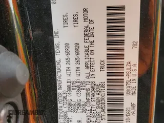 2024 Toyota Tundra Limited z VIN 5TFJA5DB3RX171081, wystawiony jako Copart lot #87020974 z przebiegiem Nie podano mil oraz Szkoda całkowita • Salvage title. Historia ofert i sprzedaży dostępna na DreamBid. Obrazek 13.