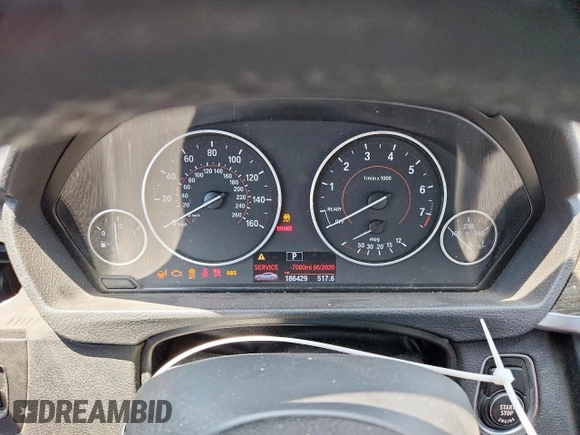 2015 BMW 3 Series 328i with VIN WBA3A5C55FF610865, listed as a Copart auction lot 59675825 with 186,429 mi miles and Salvage title. Bid and sale history available at DreamBid. Image 9.