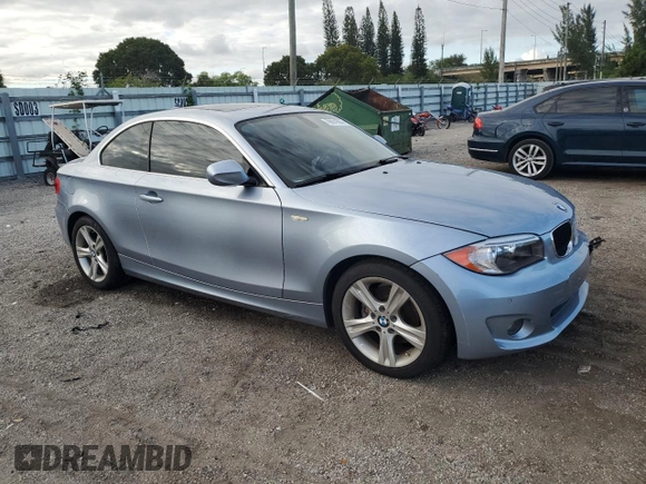 2013 BMW 1 Series 128i with VIN WBAUP7C51DVP24833, listed as a Copart auction lot 79631604 with 36,098 mi miles and Non Repairable. Bid and sale history available at carsss.com. Image 4.