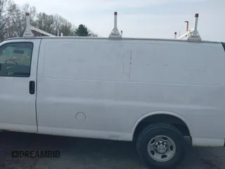 2017 Chevrolet Express Cargo Van with VIN 1GCWGAFF7H1120858, listed as a IAAI auction lot 42124363 with 163,848 mi miles. Bid and sale history available at carsss.com. Image 14.