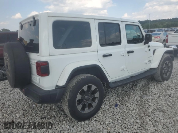 2018 Jeep Wrangler Unlimited Sahara z VIN 1C4HJXEGXJW125715, wystawiony jako Copart lot #63366945 z przebiegiem 60 632 mil mil oraz Szkoda całkowita • Salvage title. Historia ofert i sprzedaży dostępna na DreamBid. Obrazek 3.
