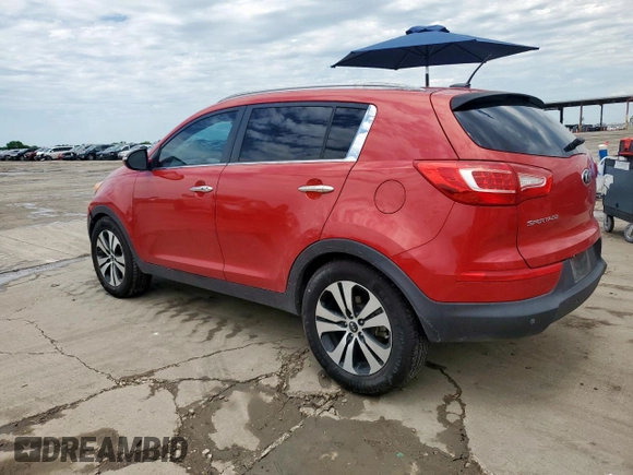 2013 Kia Sportage EX with VIN KNDPCCA2XD7542288, listed as a Copart auction lot 58819995 with 125,315 mi miles and Salvage title. Bid and sale history available at DreamBid. Image 2.
