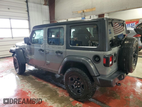 2018 Jeep Wrangler Unlimited Sport with VIN 1C4HJXDN7JW300342, listed as a Copart auction lot 58048065 with 52,791 mi miles and Salvage title. Bid and sale history available at DreamBid. Image 2.