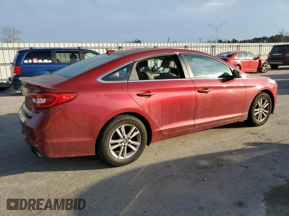 2016 Hyundai Sonata SE with VIN 5NPE24AF7GH360731, listed as a Copart auction lot 42288385 with 107,186 mi miles and Salvage Title. Bid and sale history available at DreamBid. Image 3.