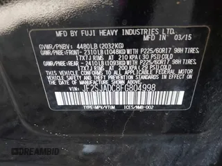 2015 Subaru Forester 2.5i Premium with VIN JF2SJADC8FG804998, listed as a IAAI auction lot 41885715 with 70,636 mi miles. Bid and sale history available at carsss.com. Image 9.