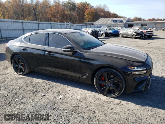 2022 Genesis G70 3.3T with VIN KMTG54TE4NU096876, listed as a Copart auction lot 78324464 with 32,349 mi miles and Salvage Title. Bid and sale history available at DreamBid. Image 4.
