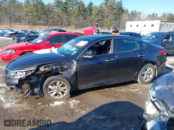 2018 Kia Optima LX with VIN KNAGT4L30J5235891, listed as a IAAI auction lot 41412579 with 44,362 mi miles. Bid and sale history available at carsss.com. Image 14.