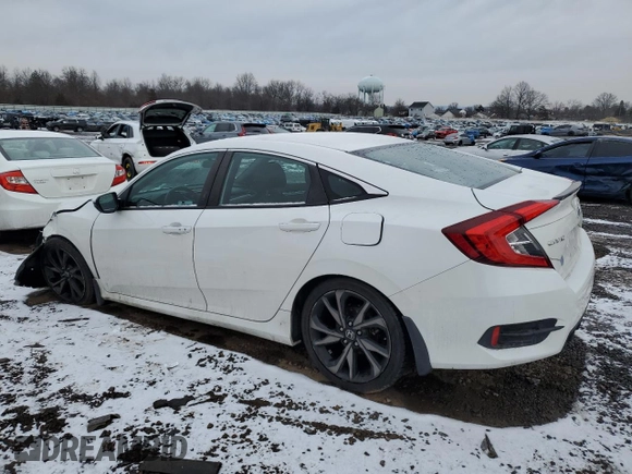 2020 Honda Civic Sedan Sport with VIN 2HGFC2F89LH506406, listed as a Copart auction lot 43236115 with 39,214 mi miles and Salvage Title. Bid and sale history available at carsss.com. Image 2.