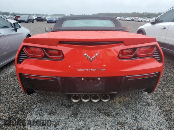 2016 Chevrolet Corvette 2LT with VIN 1G1YD3D72G5102468, listed as a Copart auction lot 74016444 with 0 mi miles and Salvage Title. Bid and sale history available at carsss.com. Image 6.