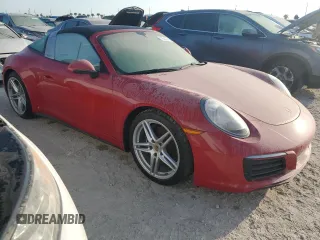 2017 Porsche 911 4 with VIN WP0BA2A99HS132236, listed as a Copart auction lot 76339244 with 0 mi miles and Non Repairable. Bid and sale history available at carsss.com. Image 4.