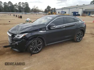 2023 Infiniti QX55 Sensory with VIN 3PCAJ5LR5PF107470, listed as a Copart auction lot 86369374 with 27,218 mi miles and Salvage Title. Bid and sale history available at DreamBid. Image 1.
