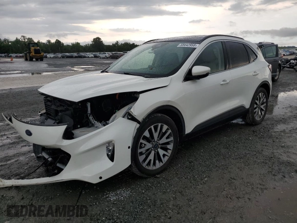 2020 Ford Escape Titanium Hybrid с VIN 1FMCU0DZ7LUA84837, выставлен на аукционе Copart как лот 59442955 с пробегом 53 258 миль миль и Списание • Salvage title. История ставок и продаж доступна на DreamBid. Изображение 1.