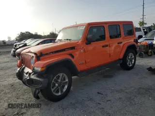 2018 Jeep Wrangler Unlimited Sahara с VIN 1C4HJXEN2JW326894, выставлен на аукционе Copart как лот 59691955 с пробегом 53 141 миль миль и Списание • Salvage title. История ставок и продаж доступна на DreamBid. Изображение 1.