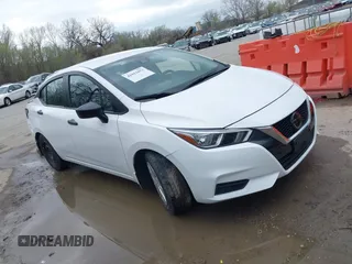 2020 Nissan Versa S with VIN 3N1CN8DV2LL807214, listed as a IAAI auction lot 41911652 with 85,885 mi miles. Bid and sale history available at carsss.com. Image 1.