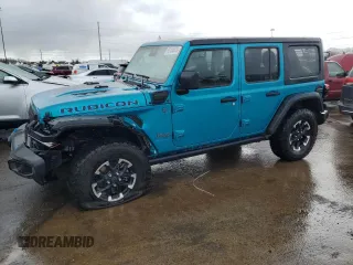 2024 Jeep Wrangler Rubicon X z VIN 1C4RJXR6XRW217098, wystawiony jako Copart lot #50154025 z przebiegiem 15 887 mil mil oraz Czysty tytuł • Clean title. Historia ofert i sprzedaży dostępna na DreamBid. Obrazek 1.