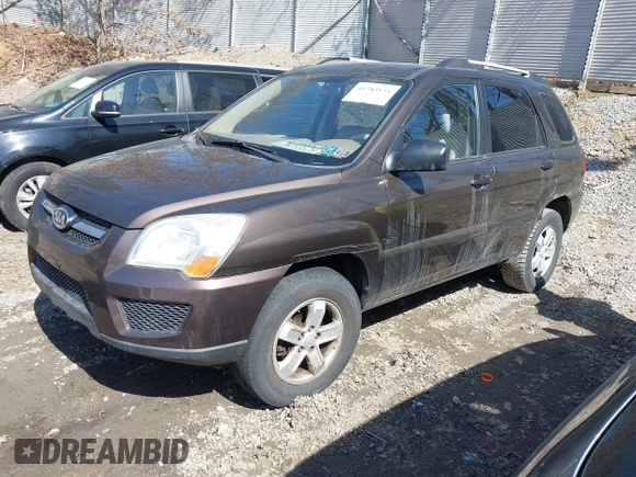 2010 Kia Sportage LX with VIN KNDKGCA32A7669068, listed as a IAAI auction lot 41783154 with 168,226 mi miles and . Bid and sale history available at carsss.com. Image 2.