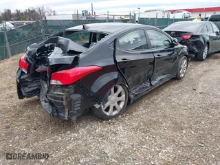 2012 Hyundai Elantra GLS with VIN 5NPDH4AE3CH117106, listed as a IAAI auction lot 41741753 with 65,813 mi miles. Bid and sale history available at carsss.com. Image 4.