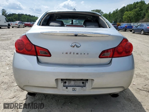 2012 Infiniti G25 Journey with VIN JN1DV6AP5CM701117, listed as a Copart auction lot 60403355 with 168,573 mi miles and Salvage title. Bid and sale history available at DreamBid. Image 6.