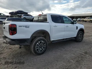 2024 Ford Ranger LARIAT with VIN 1FTER4KH8RLE25001, listed as a Copart auction lot 80974064 with 9,026 mi miles and Salvage Title. Bid and sale history available at carsss.com. Image 3.