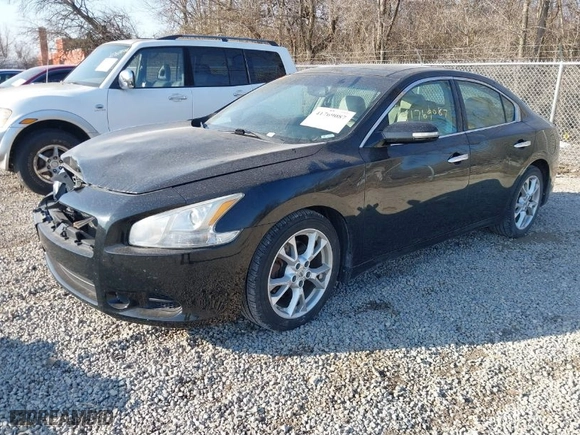 2012 Nissan Maxima 3.5 S with VIN 1N4AA5AP4CC841483, listed as a IAAI auction lot 41769087 with 187,600 mi miles. Bid and sale history available at carsss.com. Image 2.