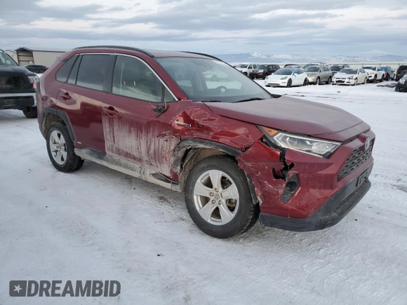 2019 Toyota RAV4 Hybrid XLE with VIN JTMRWRFV2KD035406, listed as a Copart auction lot 42767265 with 55,710 mi miles and Salvage Title. Bid and sale history available at carsss.com. Image 4.