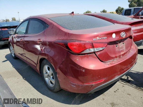 2014 Hyundai Elantra SE with VIN 5NPDH4AE8EH500106, listed as a Copart auction lot 62905174 with 126,750 mi miles and Clean Title. Bid and sale history available at DreamBid. Image 2.