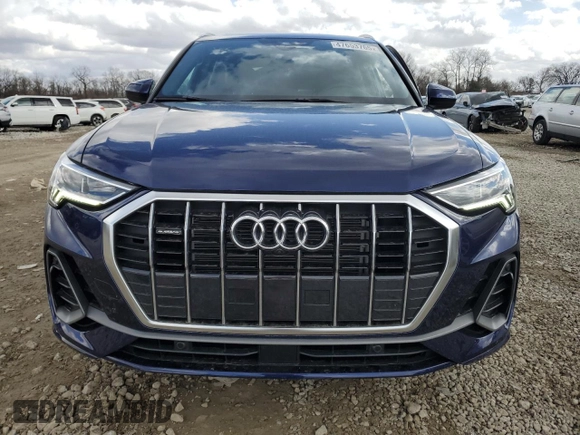 2023 Audi Q3 S line Premium Plus with VIN WA1EECF33P1037116, listed as a Copart auction lot 47653765 with 5,702 mi miles and Salvage title. Bid and sale history available at DreamBid. Image 5.